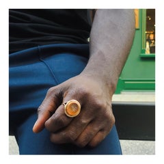 Early Victorian Antique Intaglio Gold Gents Ring, 1820s