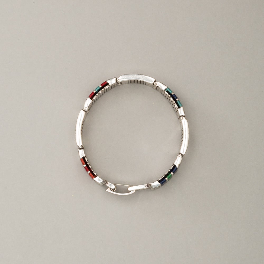 A Vintage Thread Wrapped Chunky Bracelet signed Brighton In Excellent Condition For Sale In London, GB