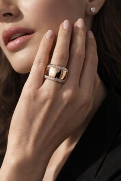 18 Karat Roségold Bandring mit Diamanten, Gesamtgewicht 3,39 Karat