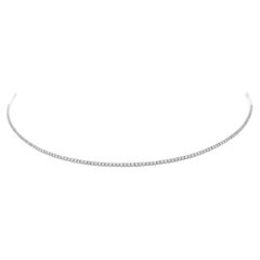 Diamonds 1.48 ct. Contemporary Chocker Necklace in 18 Kt Gold. Made in Italy