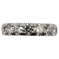 Round Brilliant Cut Diamond 3.65cts. Eternity Ring Set in 14k White Gold