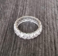 3-Row Staggered Diamond Eternity Ring