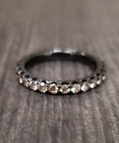 Champagne Diamond Eternity in Black Rhodium