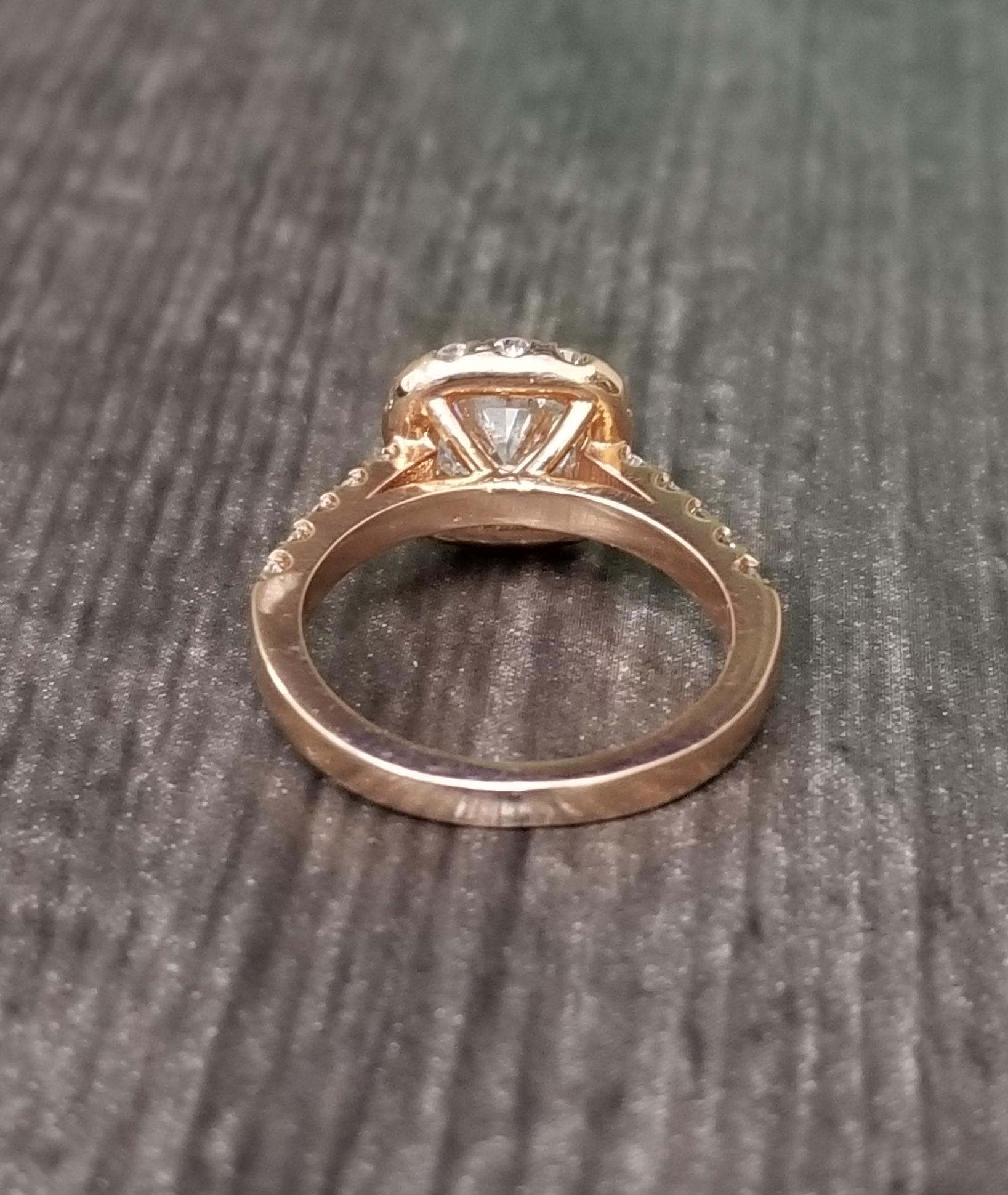 Radiant Cut .97 Carat Radiant Diamond in Halo Ring