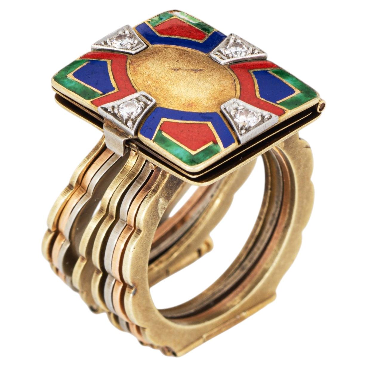 What are the bracelets attached to rings called?