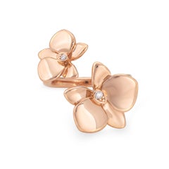 ​Caresse D’Orchidees Par Cartier Ring Diamond 50 Estate 18k Rose Gold Papers