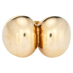 Scarce Cartier Spain 70s Sculptural Dome Ring Vintage Sz 5 18k Yellow Gold