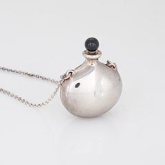 Tiffany & Co Round Bottle Pendant 28" Necklace Sterling Silver Elsa Peretti