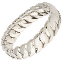 Expandable Gold Curb Link Bangle Bracelet 5