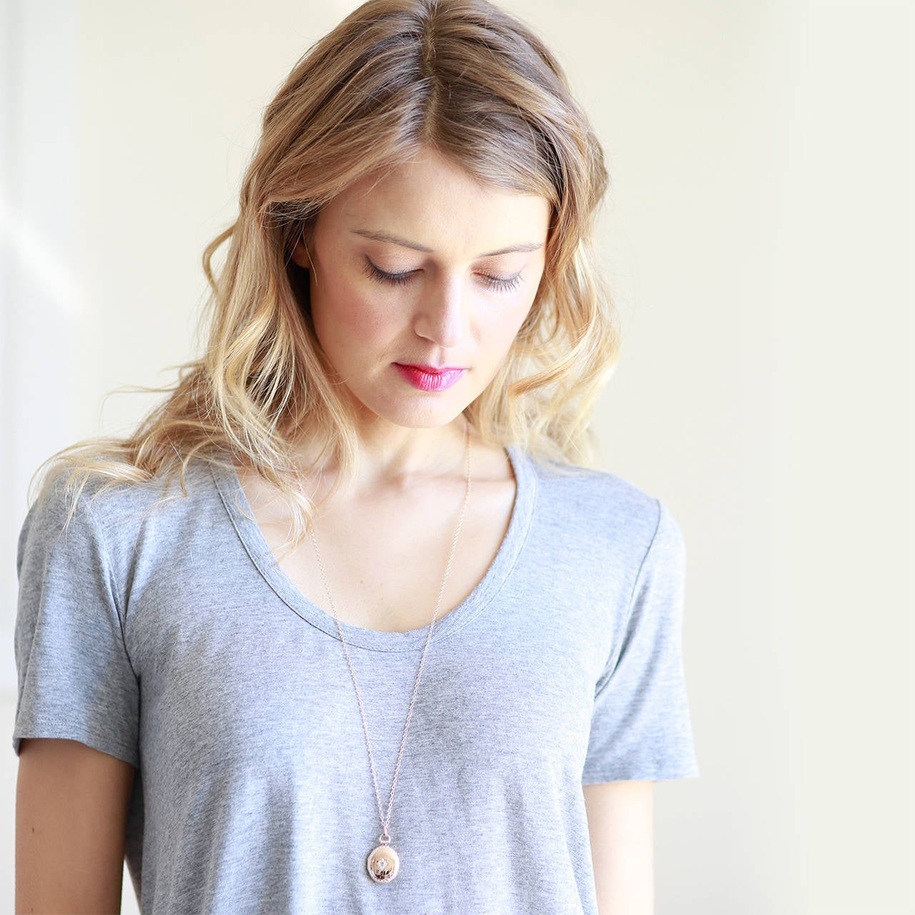 A Diamond and Gold Snowflake Locket by Monica Rich Kosann