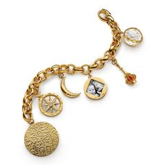 Monica Rich Kosann Carnelian Gold Bead "Wish" Genie Bottle Charm