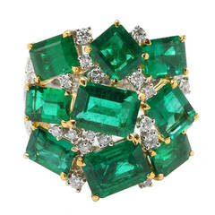 Vivid Green Emerald Ring