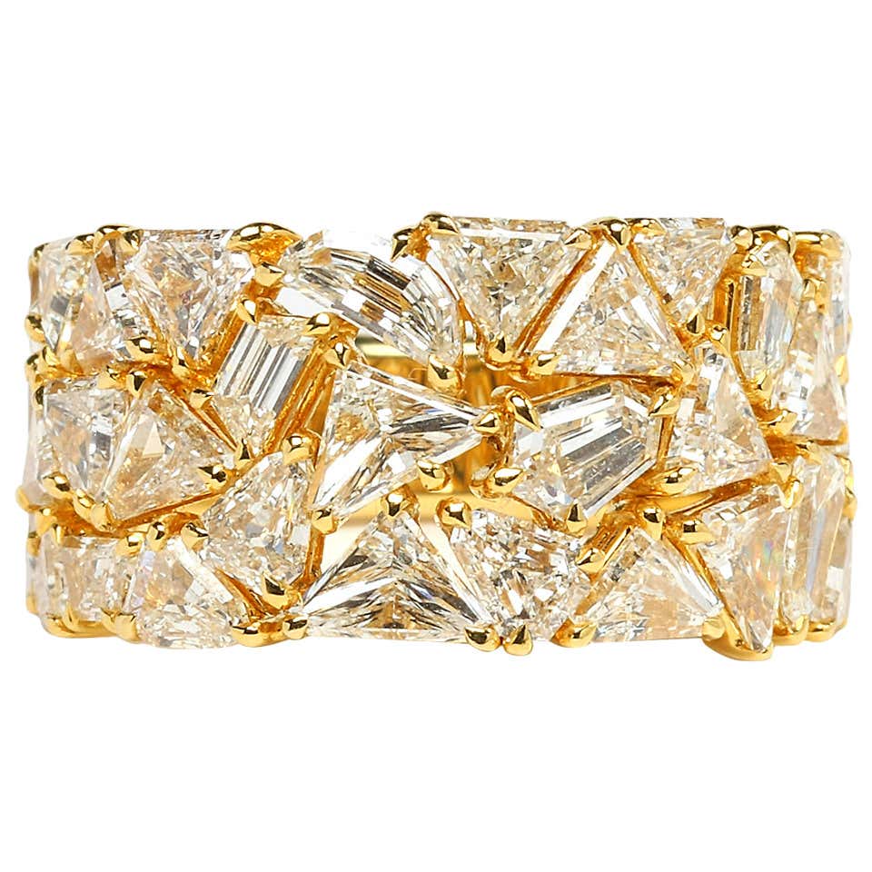 One-of-a-Kind Mix Fancy Cut Diamond Gold Ring For Sale at 1stDibs