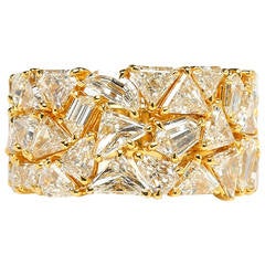 One-of-a-Kind Mix Fancy Cut Diamond Gold Ring