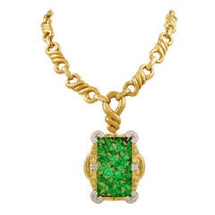 David Webb Gold Jade Pendant Necklace 11