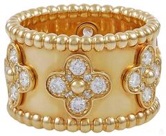 Van Cleef & Arpels Perlee Gold Diamond Ring 11