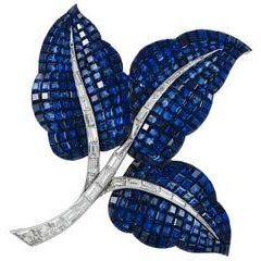 1960s Van Cleef & Arpels Paris Mystery-Set Sapphire Brooch 8