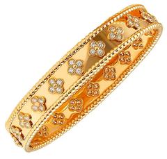Van Cleef & Arpels Diamond Perlee Bangle Bracelet 4