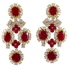 Harry Winston Burma Ruby Diamond Earrings 3