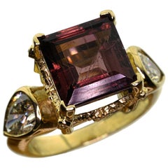William Llewellyn Griffiths Diamonds and Tourmaline Romantic Rites Ring