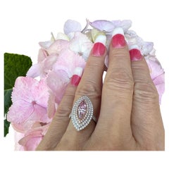 Anello da 2,09 carati certificato GIA con diamante rosa naturale VS2 a forma di marquise brillante 18k