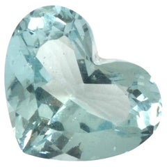 Aquamarine Heart Cut Gem 8.39 Carat Loose Stone