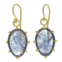 Tanzanite Slice Earrings