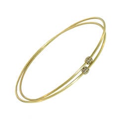 Two Part Pavé Bead Bangle