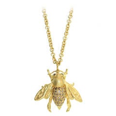 Diamond Gold Bee Necklace