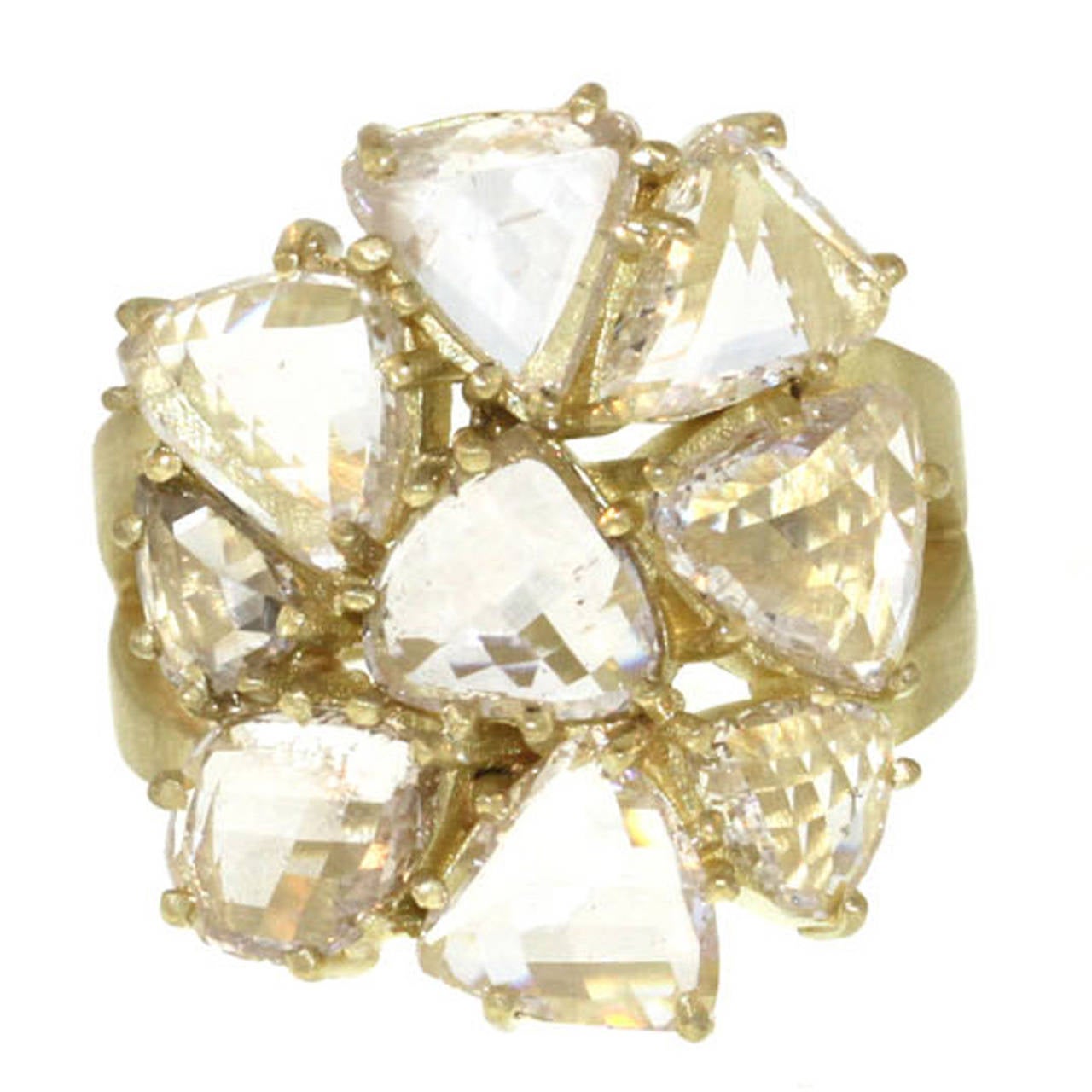 Diamond Slice Cluster Ring For Sale