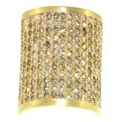 Diamond Pave Gold Armour Ring