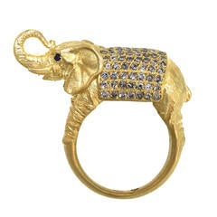 Diamond Elephant Ring