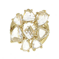 Diamond Flower Cluster Ring