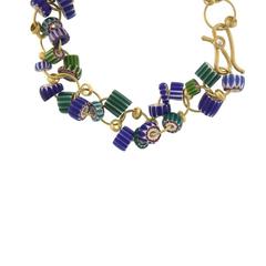 Beaded Gold Link Bracelet