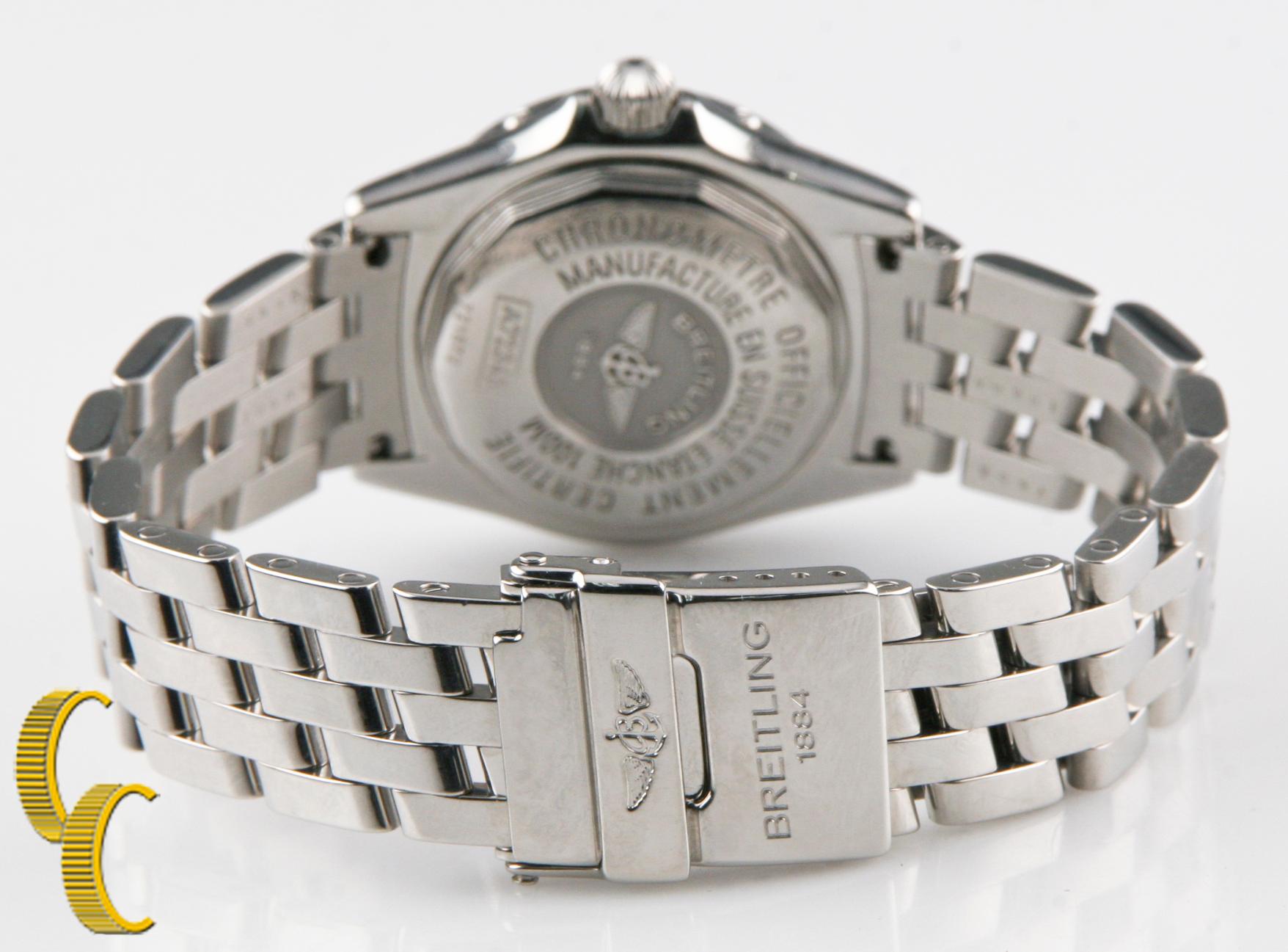 Breitling Callisto Stainless Steel Quartz Watch with MoP Dial & Dia Bezel A72345 In Good Condition In Sherman Oaks, CA