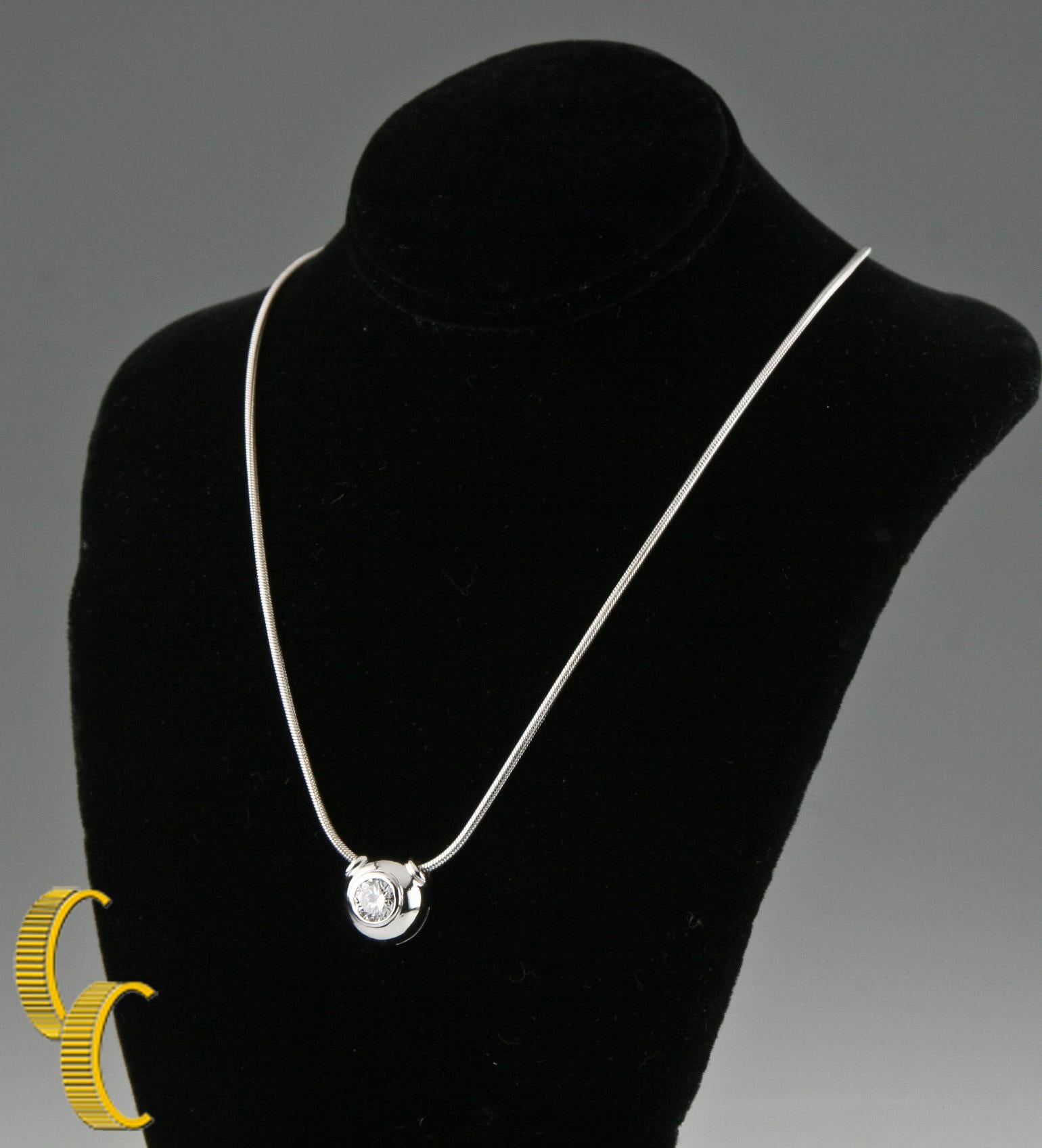 snake chain with diamond pendant
