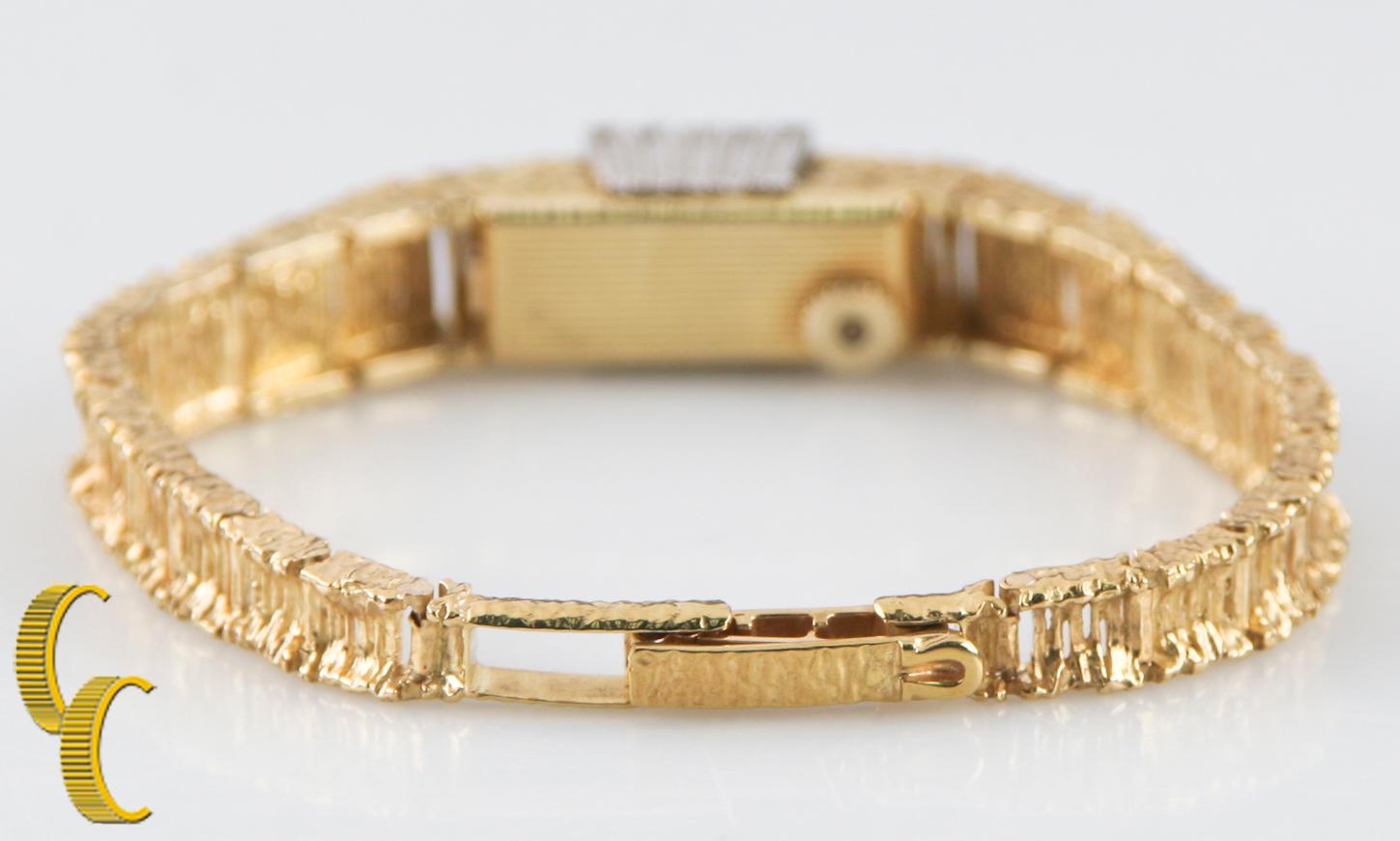 Omega 18 Karat Yellow Gold and Diamond Hand-Winding Watch 1