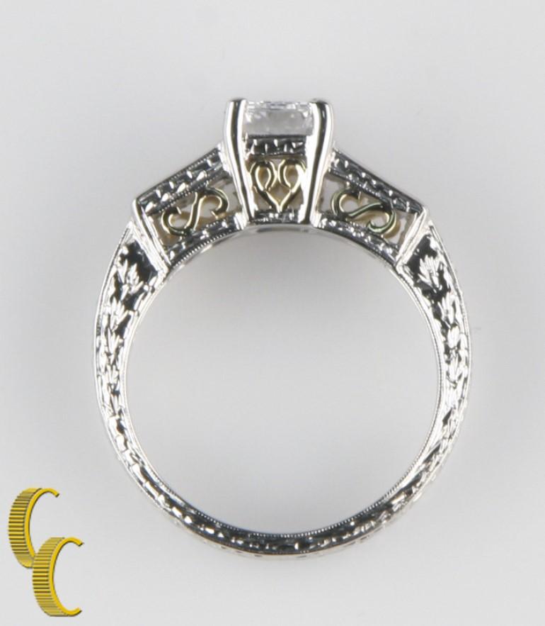 Bague de fiançailles en platine avec diamant taille émeraude de 1,65 carat certifié GIA Bon état - En vente à Sherman Oaks, CA