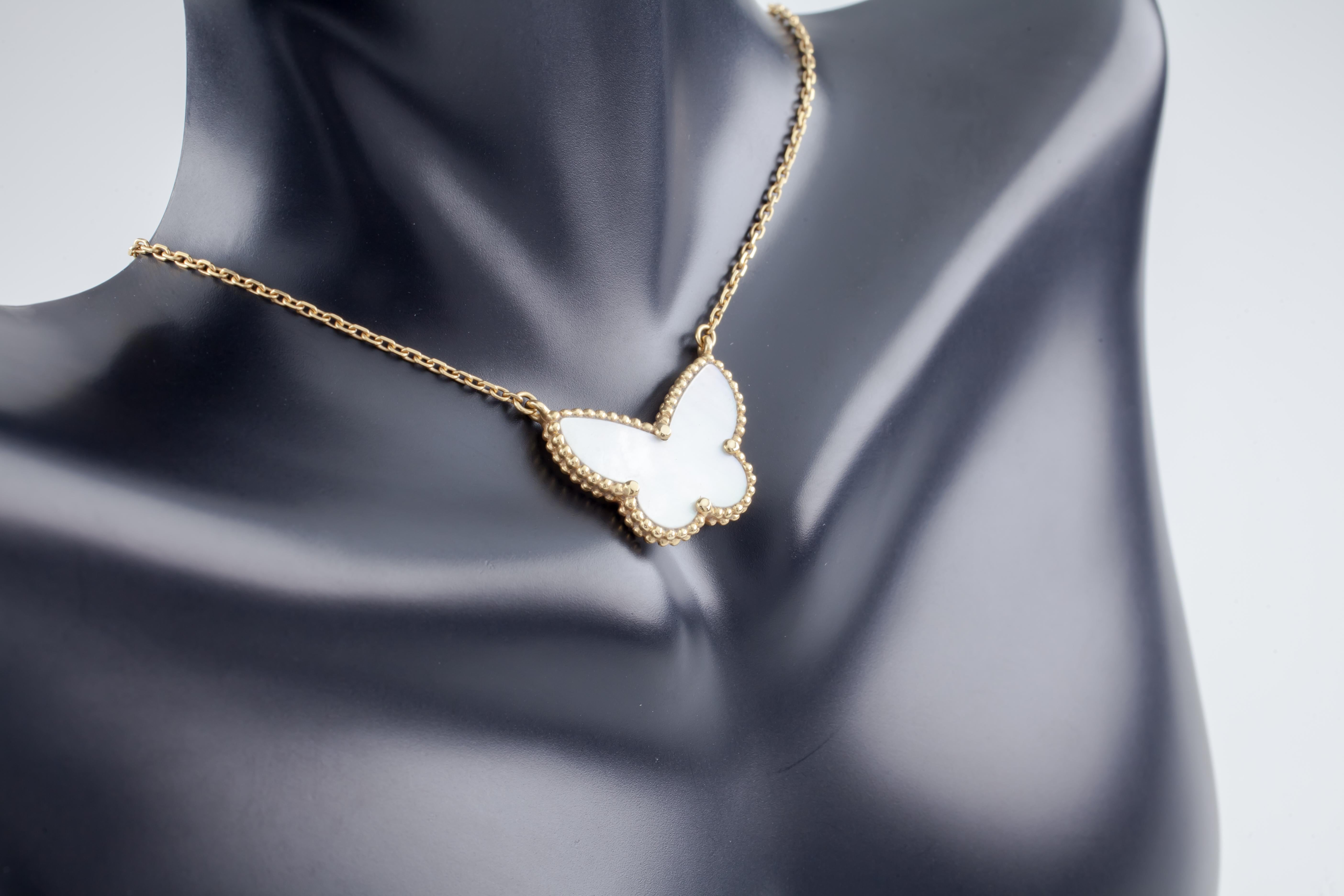 van cleef alhambra butterfly necklace