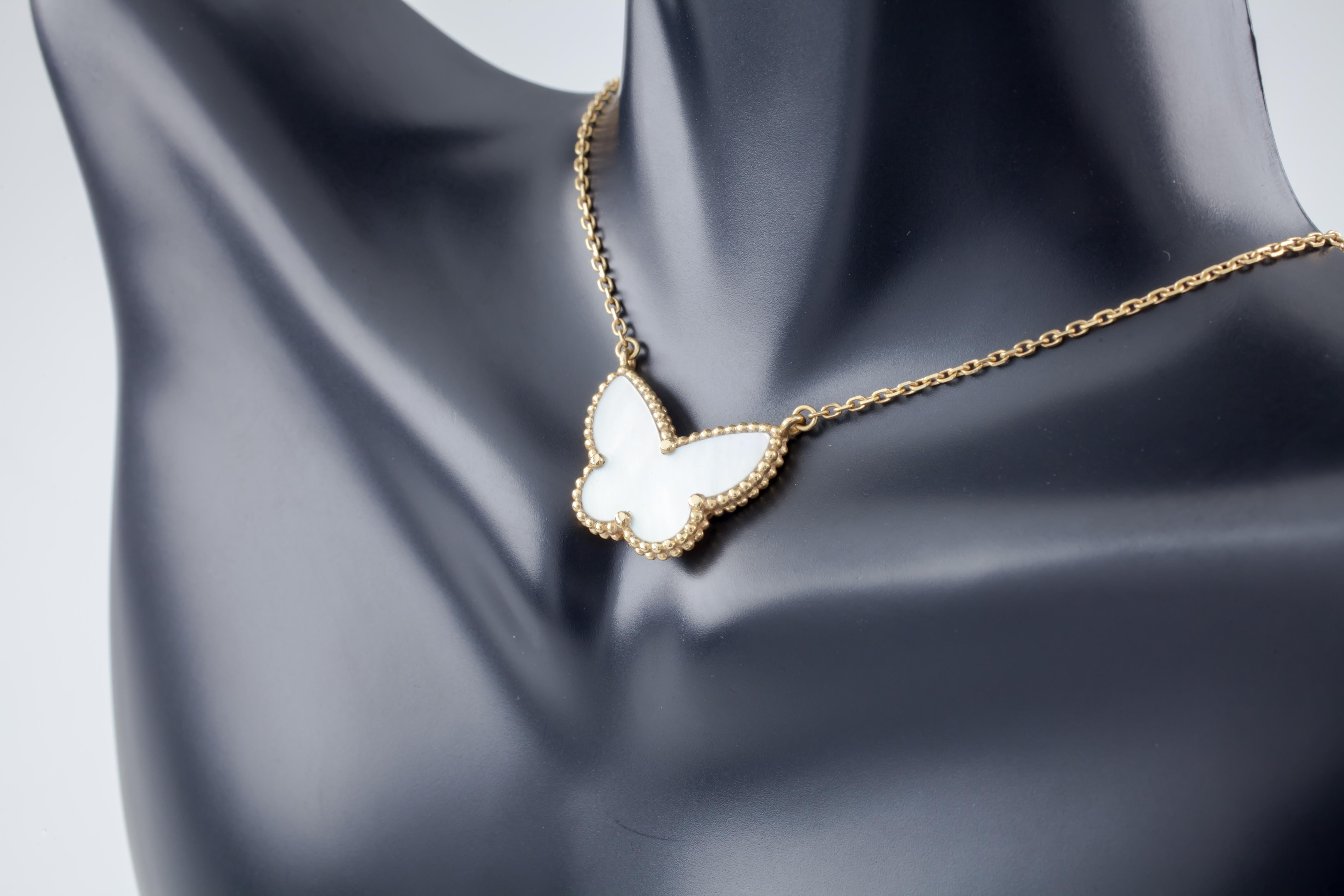 van cleef alhambra butterfly necklace