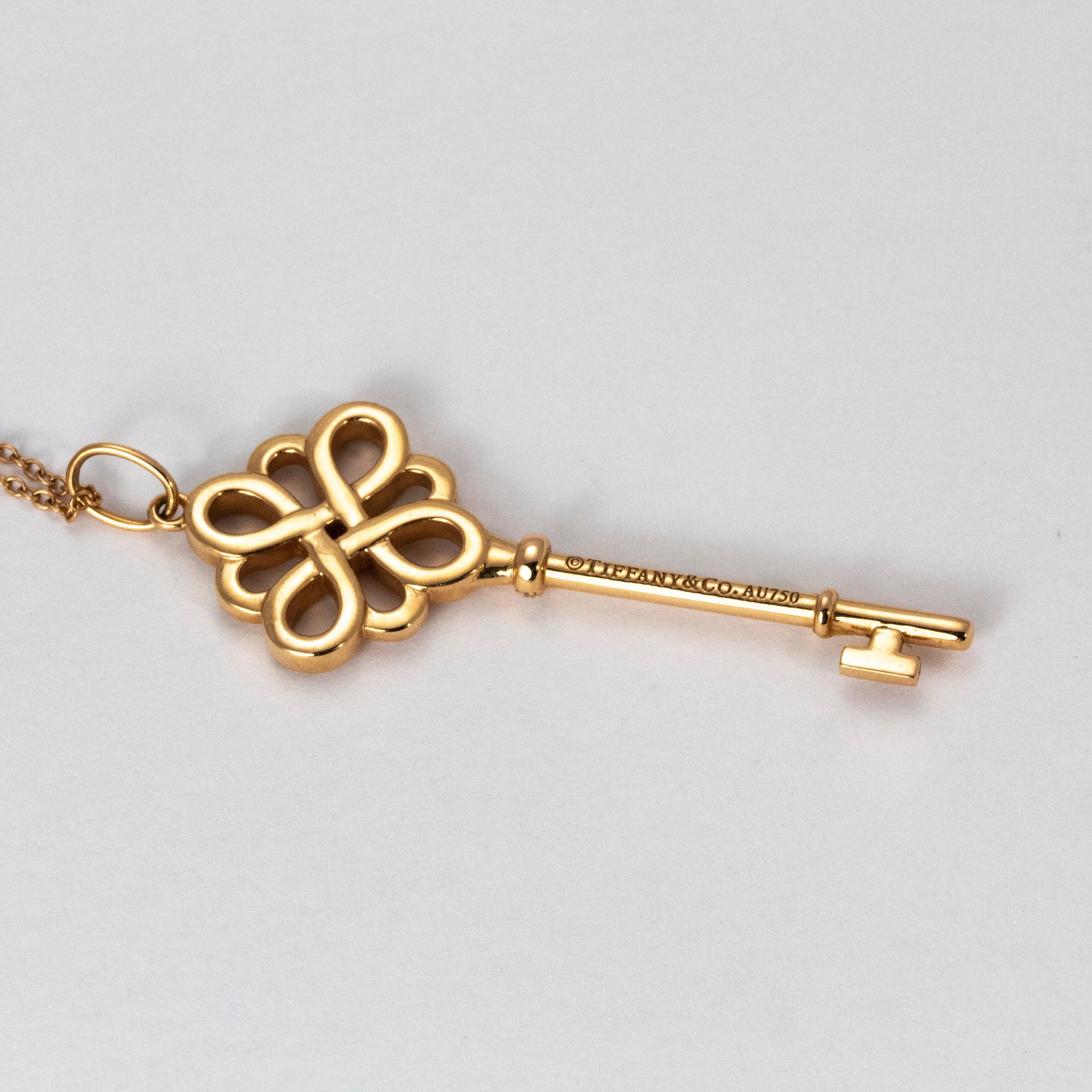 tiffany knot key pendant