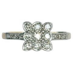 Art Deco Diamond and 18 Carat Gold Panel Ring