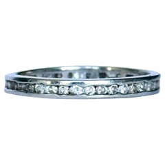 Vintage 14 Carat White Gold Diamond Full Eternity Band (bracelet d'éternité en or blanc)