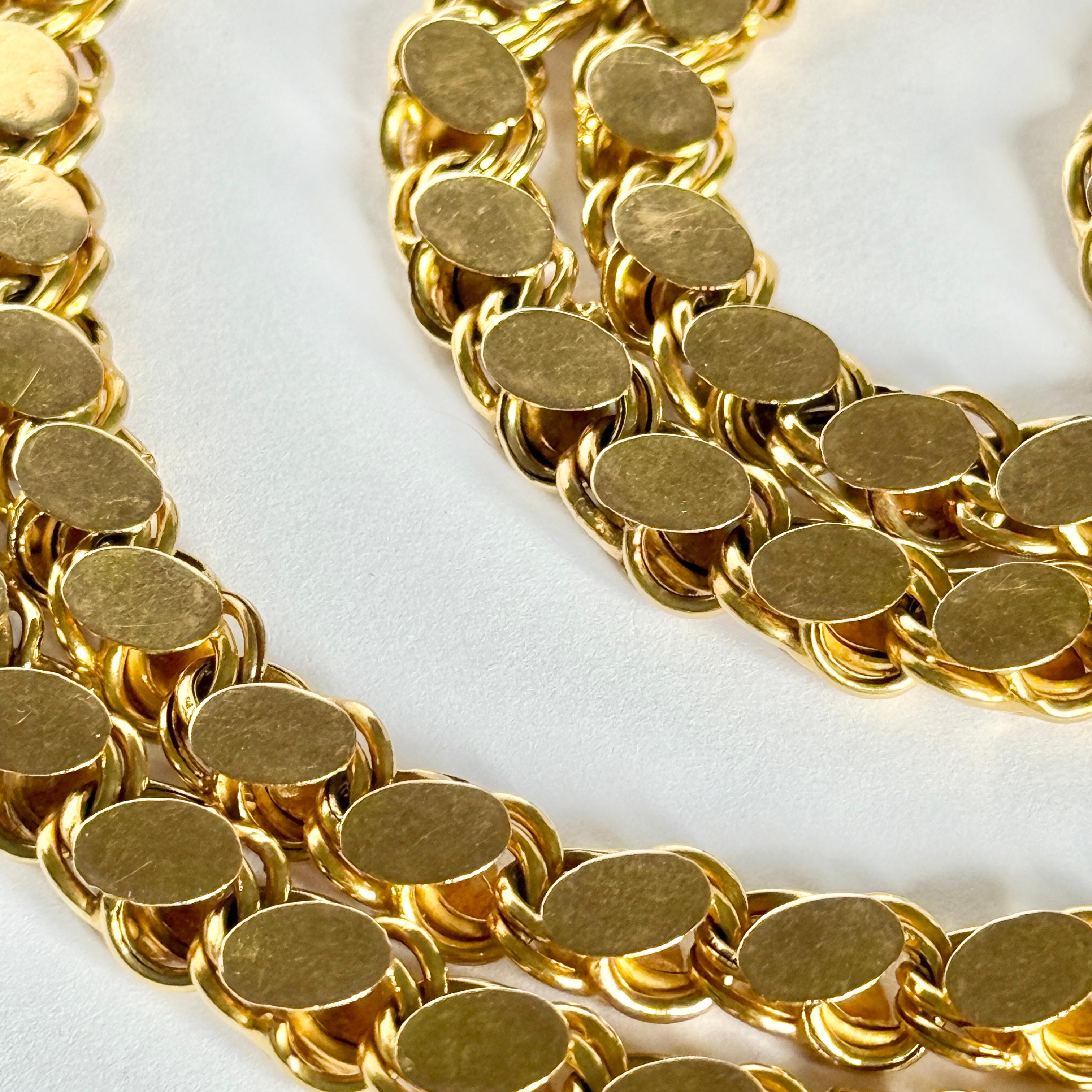 da uomo o donna Collana a catena decorativa in oro massiccio 18 carati in vendita