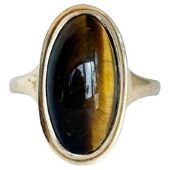 Siegelring mit Tigerauge und 9 Karat Gold