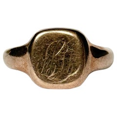 Antique 9 Carat Rose Gold Signet Ring