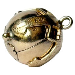 Vintage 9 Carat Gold and Silver Masonic Orb Pendant