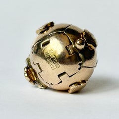 Vintage 9 Carat Gold and Silver Masonic Orb Pendant