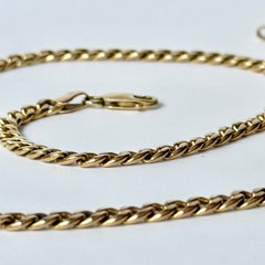 Vintage 9 Carat Gold Necklace Curb Chain