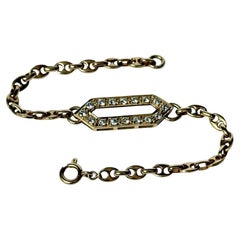 Bracciale vintage con diamanti e oro a 18 carati
